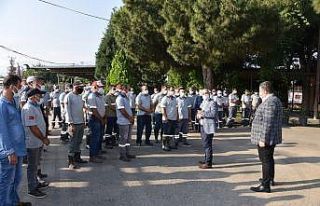 Başkan Kayda, şantiyede işçilerle buluştu