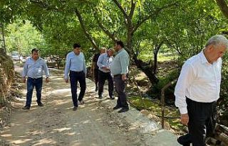 Başkan Özcan, Aksu Mahallesi’nde incelemelerde...