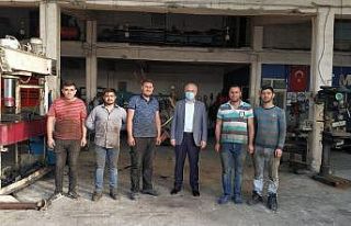 Başkan Üçok, sanayi sitesi esnafını dolaştı