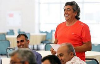 Başkan Yücel muhtarla buluştu