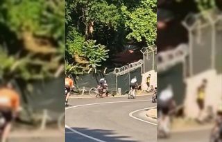 Beykoz’da düzenlenen bisiklet yarışında talihsiz...
