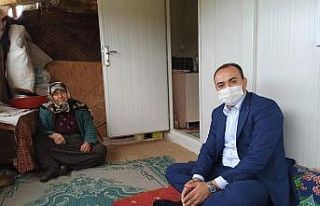 Bir günde 4 köyde yaşlı ve hastaları ziyaret...