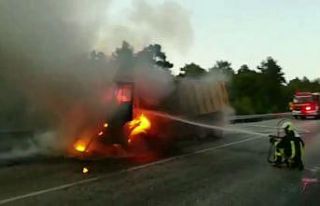 Bomba gibi patlayan kamyonun yeni görüntüleri ortaya...