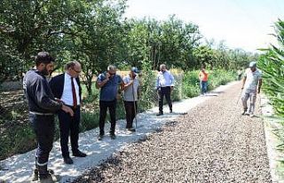 Bostanlık Mevkisinde asfaltlama çalışmaları başladı