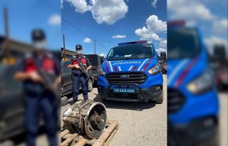 Çaldıkları malzemeyi satmaya çalışan 2 kişi...