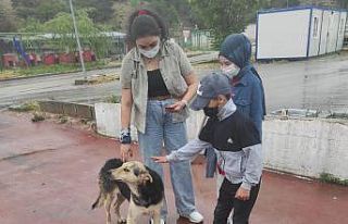 Çankaya’daki mülteci çocuklardan barınak ziyareti