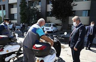 Çevreci belediyeden 10 adet elektrikli motosiklet