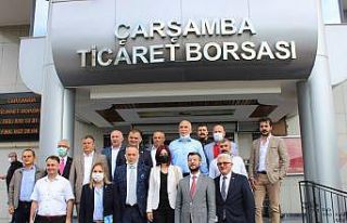CHP heyetinden Çarşamba Ticaret Borsası’na ziyaret