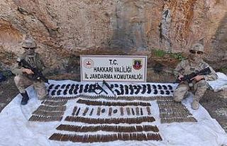 Çukurca kırsalında silah ve mühimmat ele geçirildi