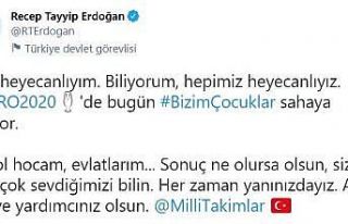 Cumhurbaşkanı Erdoğan’dan Millilere destek paylaşımı