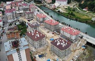 Doğankent’teki afet konutlarının inşaatı sürüyor