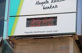 Elazığ’da bunaltıcı sıcaklık, termometreler...