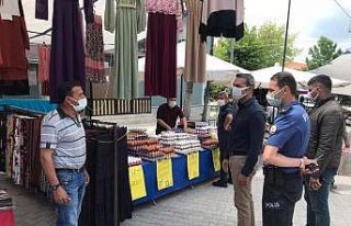 Emet’te halk pazarı denetlendi