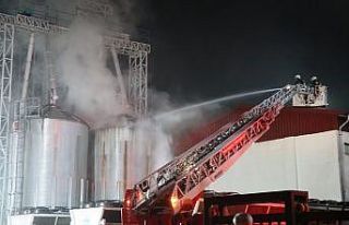 Enerji üretim fabrikasındaki yangın büyümeden...
