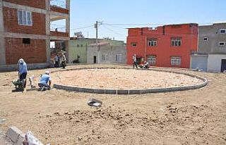 Ergani Belediyesi park ve çocuk oyun alanı yapımına...