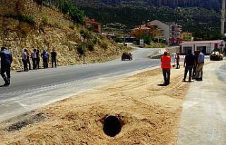 Ermenek’te sanayi yoluna yeni kavşak çalışması