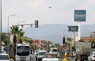 Fethiye’de drone ile trafik denetimi