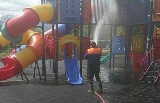 Gediz Adnan Menderes Yaşam Parkı’nda dezenfekte...