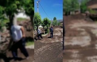 Gölbaşı beldesinde sulama kanalı temizliği