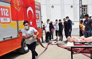 Gönüllü itfaiyeci eğitimleri sürüyor