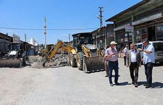 Havza’da sanayi sitesinde altyapı ve yol çalışması...