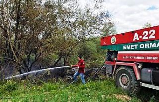 Hisarcık’ta arazi yangını