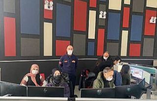 İtfaiye Müdürlüğü 112 Acil Çağrı Merkezinde...