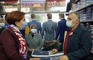 İYİ Parti Genel Başkanı Akşener esnafı dinledi