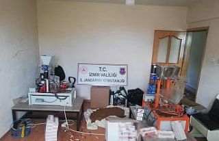 Kaçak sigara imalathanesine operasyon