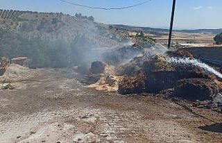 Kahramanmaraş’ta ekin balyası ve anız yangını