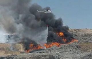 Kahramanmaraş’ta katı atık alanında yangın