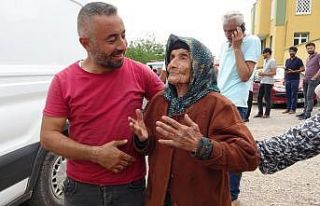 Kaybolan Emine ninenin kavuşma anı duygulandırdı