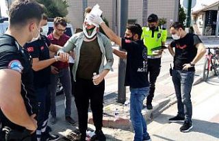 Kaykaycı genç kanlar içinde kaldı