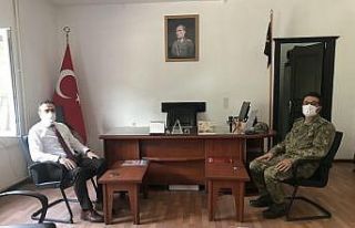 Kaymakam Memiş Garnizon Komutanlığını ziyaret...