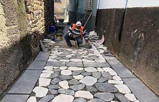 Kilis’in tarihi dar sokakları estetik taşlarla...