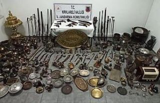 Kırklareli’nde 241 parça tarihi eser ele geçirildi