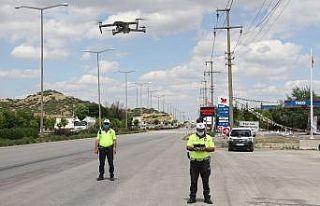 Kural ihlali yapan sürücüler drone ile tespit edildi