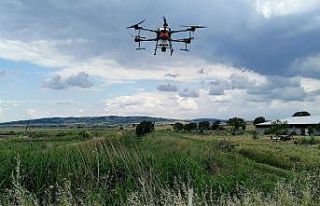 Manyas’ta drone ile sivrisineklere karşı zirai...