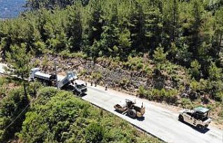Marmaris Bayır’da Yol çalışmaları tamamlandı