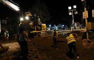 MASKİ’den Urganlı’da gece mesaisi