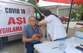 ‘Mavi’ ilçede sanayide aşı çalışması
