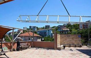 Merkez Camii’nde sundurma çalışması başlatıldı