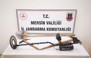 Mersin’de izinsiz kazı yapan 8 şüpheli suçüstü...