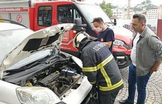 Motordan kedi çıkarma operasyonu