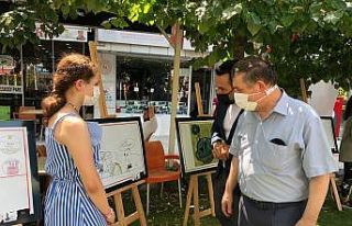 Öğrenciler çizdikleri karikatürlerle su israfına...