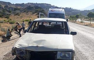 Otomobil ata çarptı: 2 yaralı