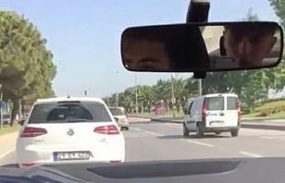 (Özel) Araçla makas atıp kayda aldılar