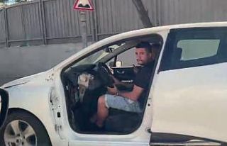 (Özel) Ataşehir’de kapısı olmadan trafikte seyreden...