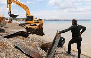 (Özel) Dünyaca ünlü plajdaki 83 yıllık batık...