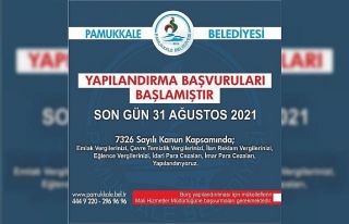 Pamukkale Belediyesinden yapılandırma imkanı